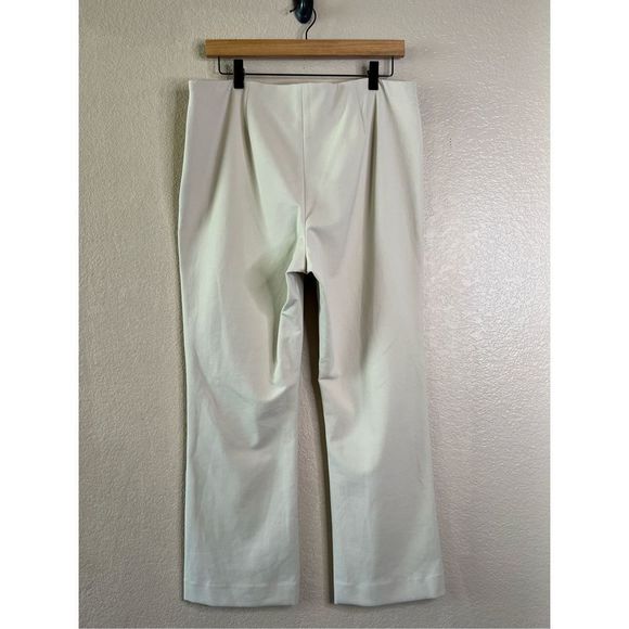 Vince Cropped Flared Trouser Pants Womens XL Cream Beige Flat Front Side Zip NWT - Picture 9 of 15